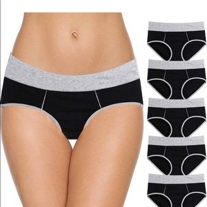 Valleycomfy Women Cotton Mid-waist panties 5